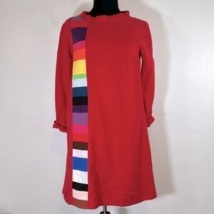 Uncommon Threads by Donna McMillan Linen Pullover Women’s Size S Red Dress
